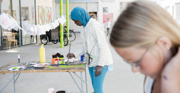 workshop for skoleelever med mønstre fra lokalområdet